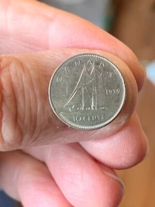 10 cents canada anno 1979  Monete regina Elisabetta Queen - Foto 1 di 3