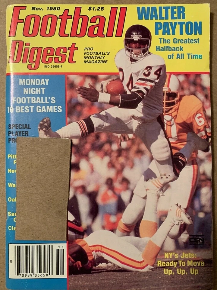 Football Digest 1980 - Walter Payton - Chicago Bears Foto 1 de 1