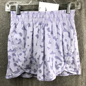 Nike Dri-FIT Big Kids Breezy High-Waisted Training Shorts Purple FB1095-536 Sz M - Picture 1 of 9