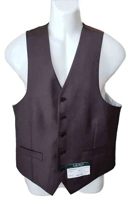 Lauren Ralph Lauren Wool Suit Vest Brown Men's Size 38 Regular - Image 1 of 2