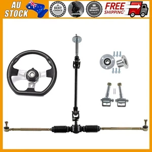 Kit de varilla de amarre de nudillo de husillo de volante con bujes para ATV Buggy hágalo usted mismo Go Kart - Imagen 1 de 13