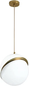 New, MZSUS 1-Light Acrylic Globe Pendant Light, Creative Irregular White 7.8” - Imagen 1 de 2