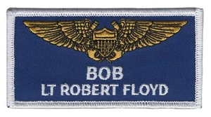 Bob Name Tag Top Gun Halloween Hook and Loop Patch - Picture 1 of 6