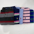 Lot of 5 Polo Ralph Lauren Short Sleeve Striped Polo Shirts Small S (Laundered)
