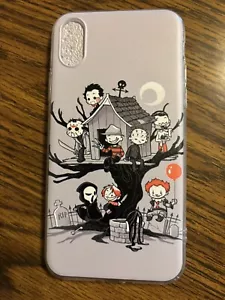 iPhone X/XS Case Horror Characters Pennywise Jason Freddy Krueger Jigsaw - Picture 1 of 7