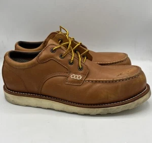 Worx by Red Wing Boots Mens Low Top Moc Toe EH Steel Toe Work Brown Leather 11.5 - Picture 1 of 9