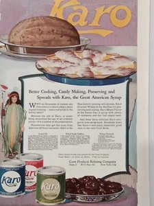Karo Sirup 1919 Druck Werbung Indianerin Maiskuchen Karamell Pudding Rezepte - Bild 1 von 2
