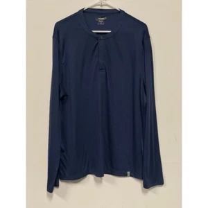 Men's Alfani Alfatech Solid Henley Blue Size XL - Picture 1 of 7