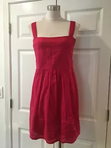 New Burberry Berry raspberry pink apron coreset style sundress dress US 6 8 - Picture 1 of 4