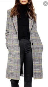Topshop piper Check Jacket Size 10 - Picture 1 of 2