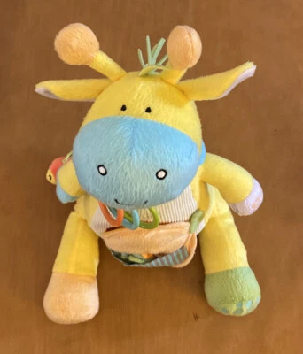 Juguete Manhattan Jirafa Amarilla Sonajero Peluche para Bebé 13" Foto 1 de 4