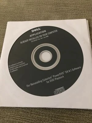2008 Dell Application Reinstalling Cyberlink Power DVD DX 8.1 Software M102H - Image 1 of 4