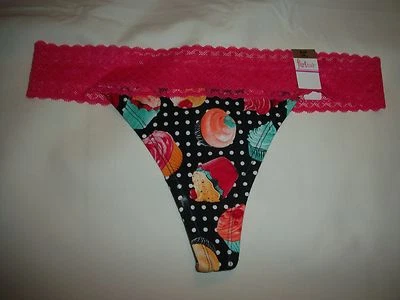 ЖЕНСКИЕ СТРИНГИ КОРОТКИЕ ТРУСИКИ РАЗМЕР 6 / СРЕДНИЙ НА FLIRTITUDE КЕКС С КРУЖЕВОМ НОВЫЙ С ЯРЛЫКАМИ - Изображение 1 из 3