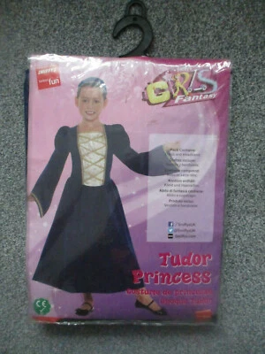 SMIFFY'S TUDOR PRINCESS COSTUME DRESS & HEADBAND LARGE  AGE 10-12 NEW & SEALED - Image 1 of 4