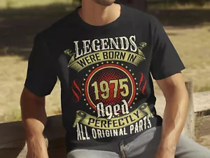 Camiseta 50 Aniversario Hombre Nacido 1975 Leyenda Celebrar 50 Años Divertido Regalo - Imagen 1 de 7