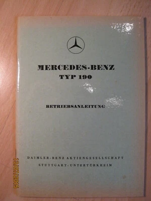 Betriebsanleitung, Bedienungsanleitung, Mercedes Benz 190 - Bild 1 von 4