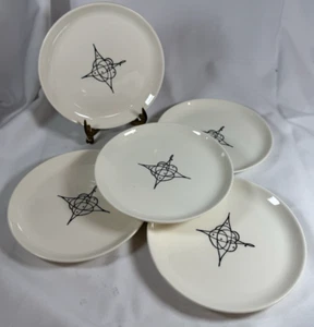 5 VTG MCM STETSON ZEISEL Fantasy Tiara Atomic 6-1/4" Bread / Dessert Plates - Picture 1 of 5