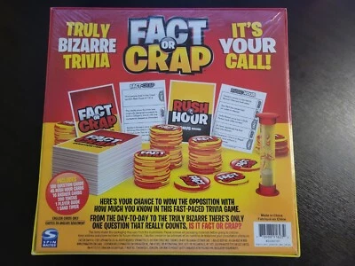 FACT OR CRAP GAME! TRIVIA WITH ATTITUDE!!  NEW  SEALED COMPLETE see photos - Image 1 of 2