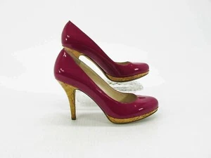 Kors Michael Kors Women Heel Shoe Size 8M Purple Leather Pump Pre Owned qp - Picture 1 of 12