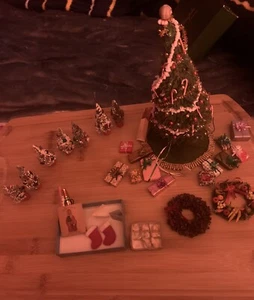 Vintage 1970’s Dollhouse Christmas Decorations - Picture 1 of 3