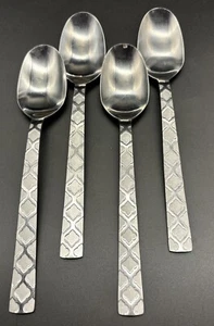 4- Cambridge Stainless Dinner Spoon Satin/Gloss Handle Flatware - Picture 1 of 10
