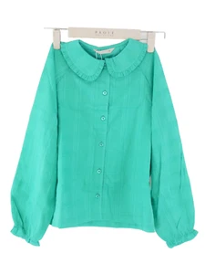 Johh Lewis Girls Shirt Peter Pan Collar Mint Green 100% Cotton 10yrs BNWT - Picture 1 of 6