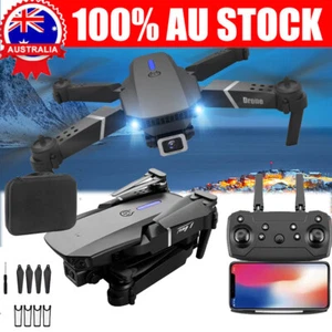 4K Drone with HD Dual Camera Drones WiFi FPV Foldable RC Quadcopter 3Battery - Picture 1 of 16