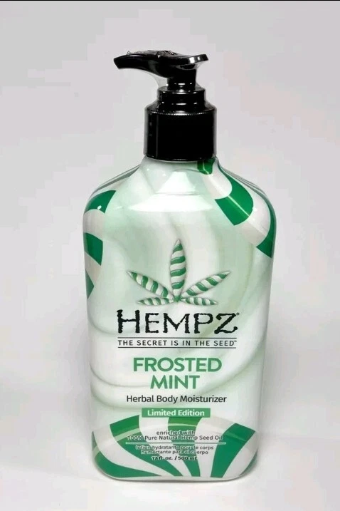 HEMPZ Frosted Mint Herbal Body Moisturizer Limited Edition 17 fl oz New & Sealed - Image 1 of 1