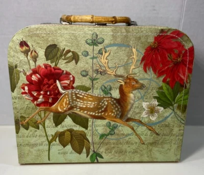 Storage/Purse Heavy Cardboard Bamboo Handle 4x9x11" - Image 1 of 3