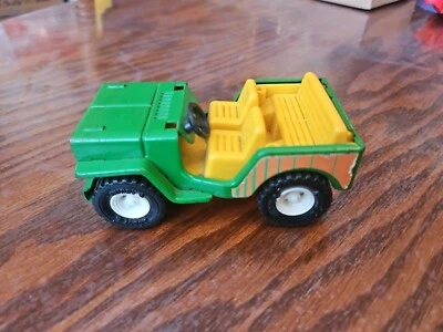 Винтажный Buddy L зеленый джип автомобиля грузовика Японии металлическая игрушка с пластиковым рулем - Изображение 1 из 4