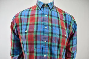 Herren Vintage Steeplechase blau kariert Baumwollmischung LS Freizeithemd Gr. M - Bild 1 von 11