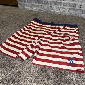 Browning Camo Deer American Flag Swim Trunks Shorts Mens XL Drawstring W/Pockets - Picture 1 of 4