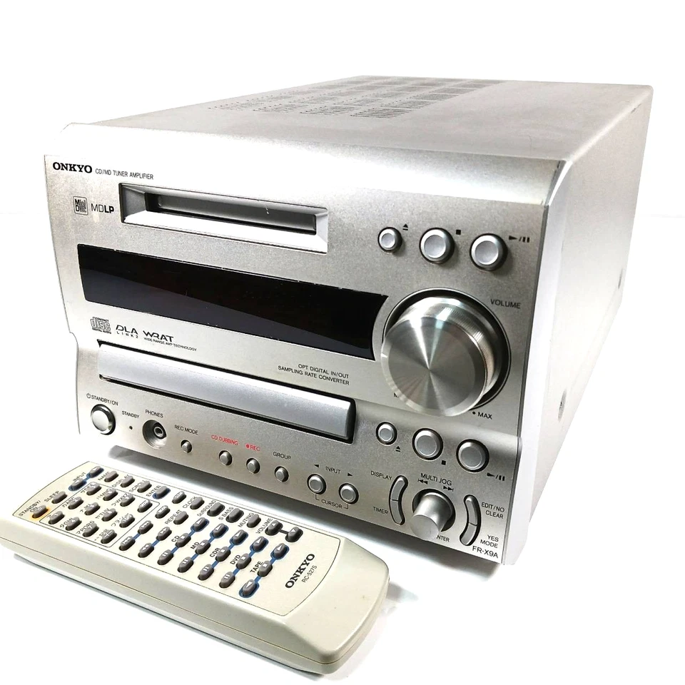 ONKYO CD MD Tuner Amplifier FR-X9A with Remote Tested Working From Japan AG279T - Image 1 of 4
