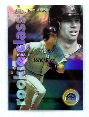 1998 Topps Chrome Todd Helton #R3 RC HOF - Image 1 of 2