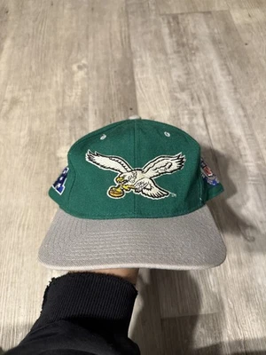 Gorra ajustada vintage años 90 Starter Philadelphia Eagles lana verde para hombre’s Foto 1 de 4