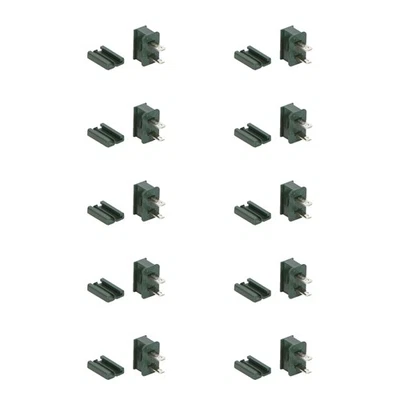 Green Male Quick Zip Plug For SPT-1 - 18 Gauge Wire - 8 Amps - Pack of 10 - Image 1 of 2