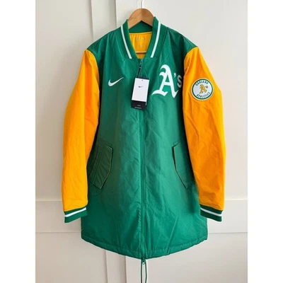 Chaqueta Nike Oakland Athletics Para Hombres Colección Auténtica Dugout Performance Talla LG Foto 1 de 4