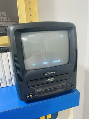 Rare 100% Working Emerson EWC0903 9" CRT TV/VCR Combo AC/DC - Image 1 of 4
