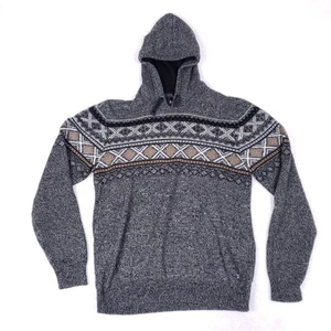 Buffalo David Bitton Fair Isle Strick Hoodie Pullover XL grau Pulli Winter Casua - Bild 1 von 8