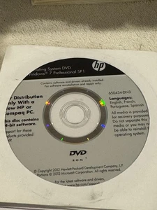 HP Driver Recovery Windows 7 Professional SP1 64bit - SEALED!!! - Picture 1 of 1