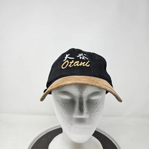 Vintage Otani Hut Kappe Riemen hinten schwarz hellbraun Wildleder Krempe Sushi-Liebhaber Herren 90er - Bild 1 von 7