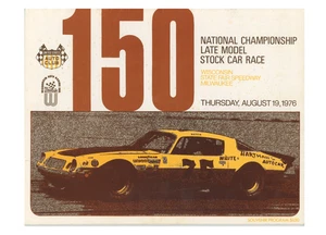 1976 Wisconsin Stock Car Racing Program! Milwaukee WI 250-Mile Race NASCAR USAC - Picture 1 of 11
