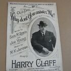 Song Sheet Why Don't You Answer Me? Harry Claff 1920 M K Jerome S M Lewis J Youn