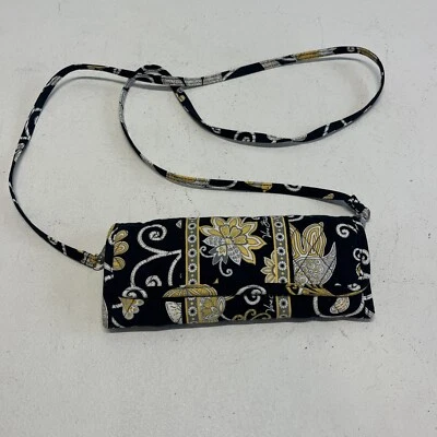 Бумажник через плечо Vera Bradley черный желтый птица сумочка с магнитной застежкой - Изображение 1 из 4