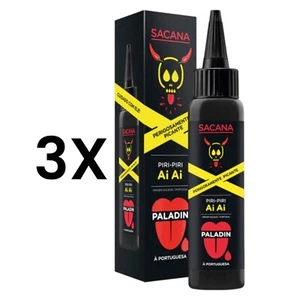 3 X Dangerously Hot Chilli | PIRI-PIRI SACANA AI AI "PALADIN" | Portugal - 75ml - Picture 1 of 3