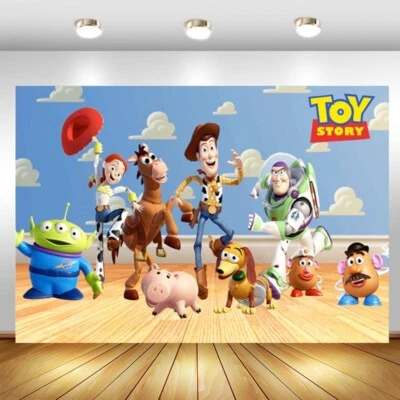 Toy Story Photography Backdrop Kids Birthday Party Photo Background Banner Decor - image 1 of 4