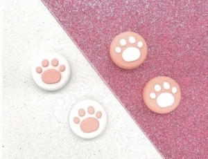 4 x Cat Paw Controller Thumb Grips Cover Cap for Nintendo Switch Lite Joycon - Picture 1 of 3