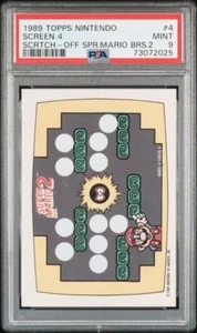 1989 TOPPS NINTENDO SCREEN 4 KRATZ-OFF SUPER MARIO BROTHERS 2 #4 PSA NEUWERTIG 9 - Bild 1 von 2