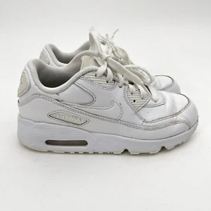 Nike Air Max 90 Triple White Boy's US 2Y Sneakers Shoes 833414-100 Toddler - Picture 1 of 9