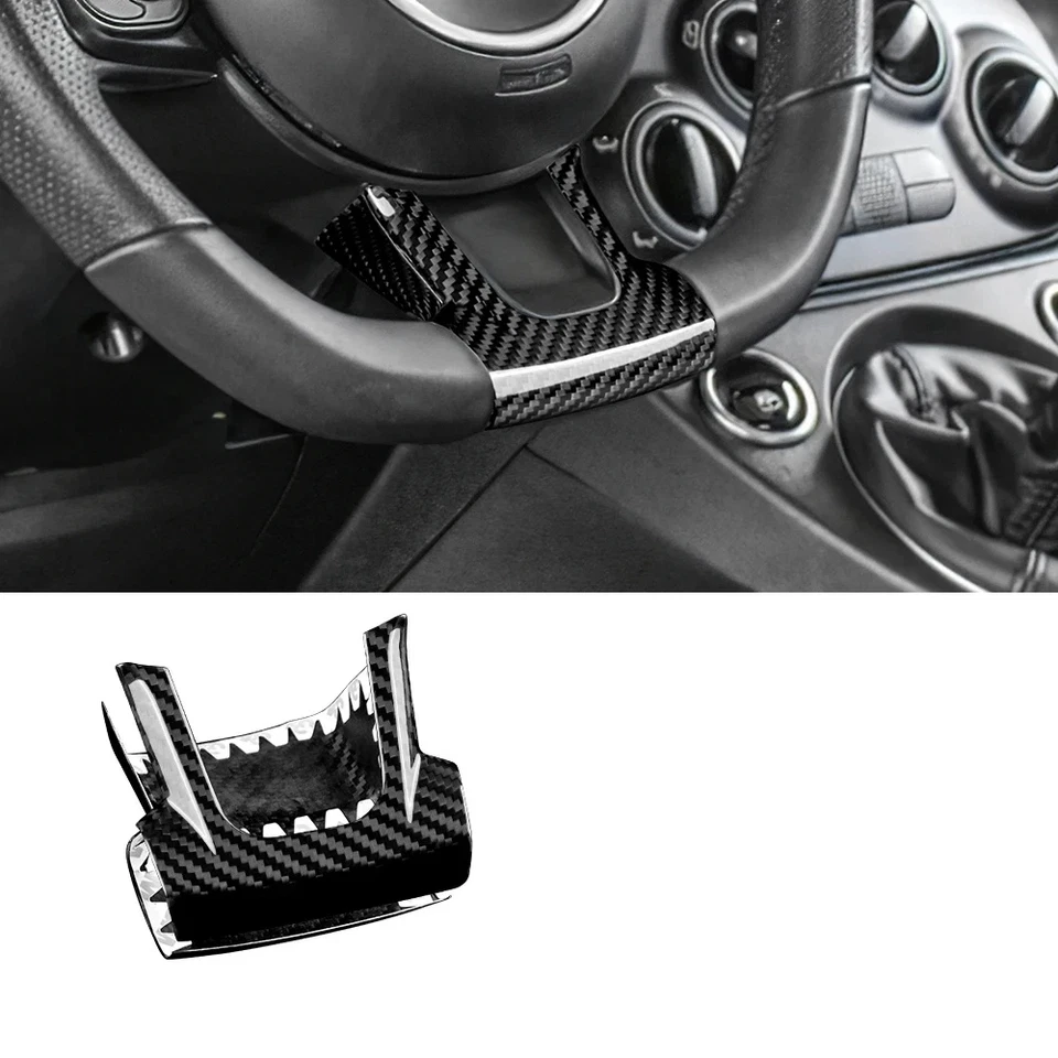 Lenkrad Carbon Schwarz Abdeckung Passend für Abarth 595 Fiat 500 2020-23 Neu - Bild 1 von 1
